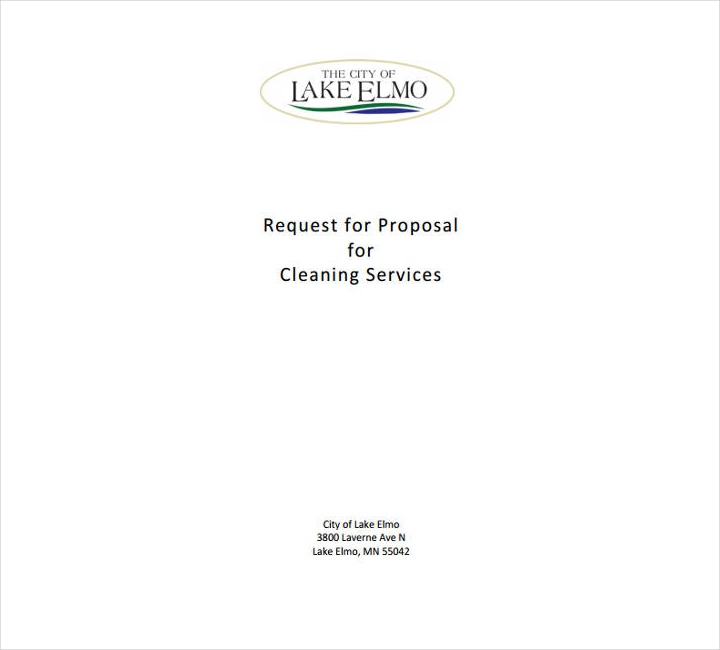cleaning service request proposal