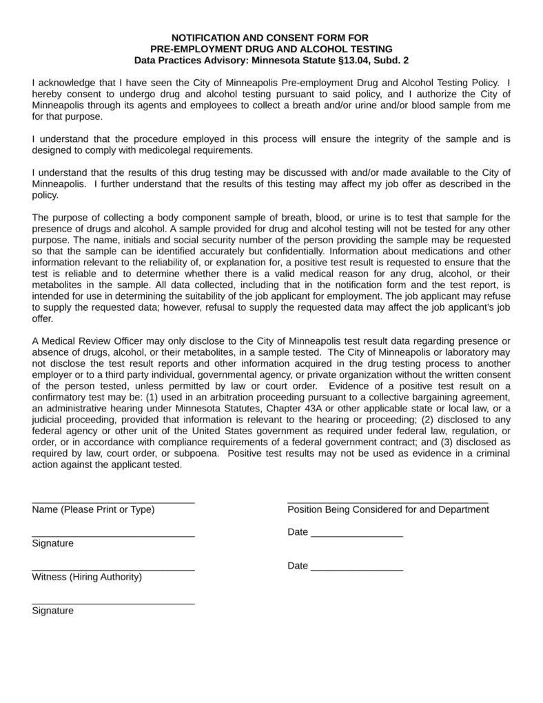 9+ Drug Testing Consent Forms - PDF, DOC | Free & Premium Templates