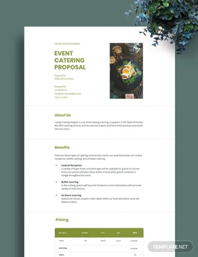 20+ How to Write a Catering Proposal - Free Word, PDF Format Download