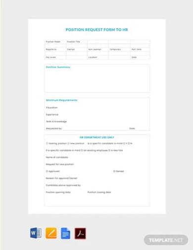 11+ Position Request Forms & Templates - PDF, DOC, Excel