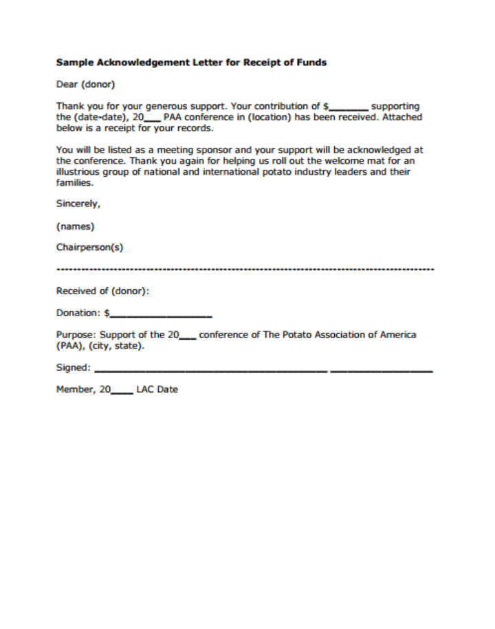 11+ Donor Acknowledgement Letter Templates - PDF, DOC