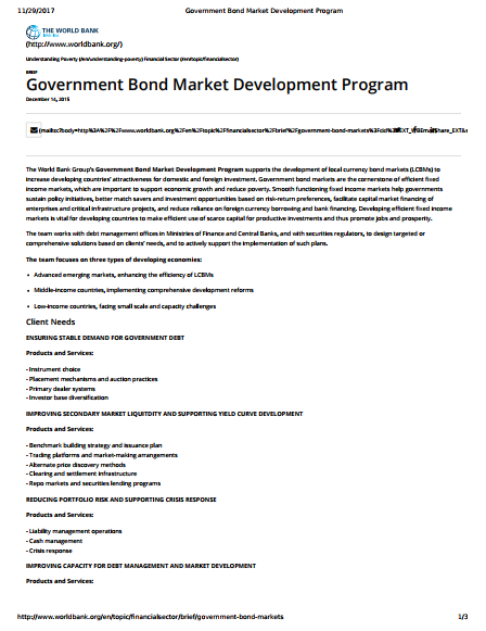 government bond development program