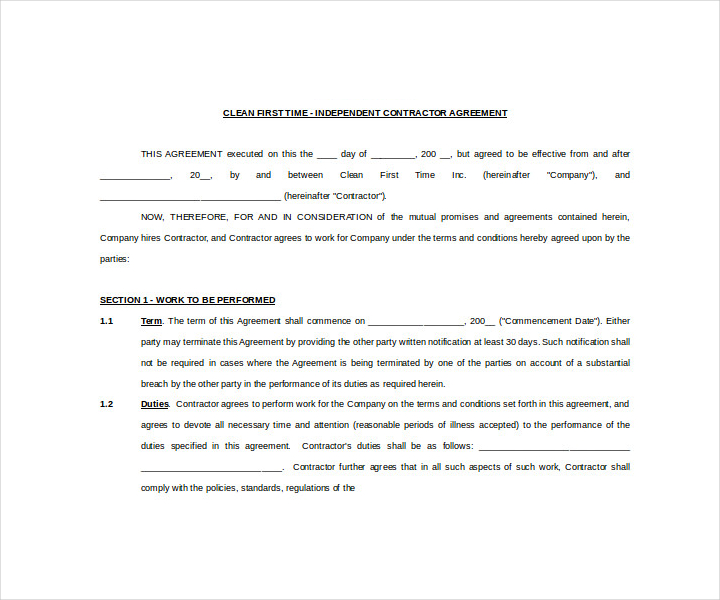 14+ Cleaning Contracts Templates for Restaurant, Cafe, Bakery Docs, Word