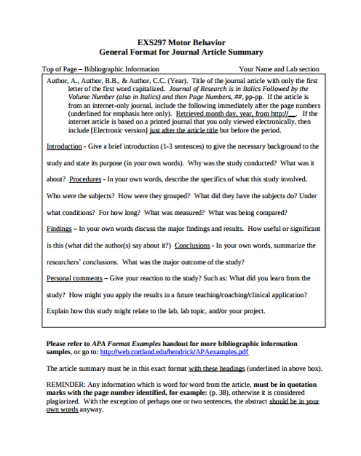 19+ Article Summary Templates PDF, DOC