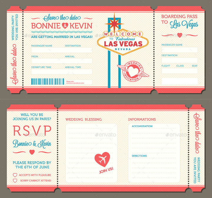 Printable Las Vegas Wedding Invitations Que Mashdez