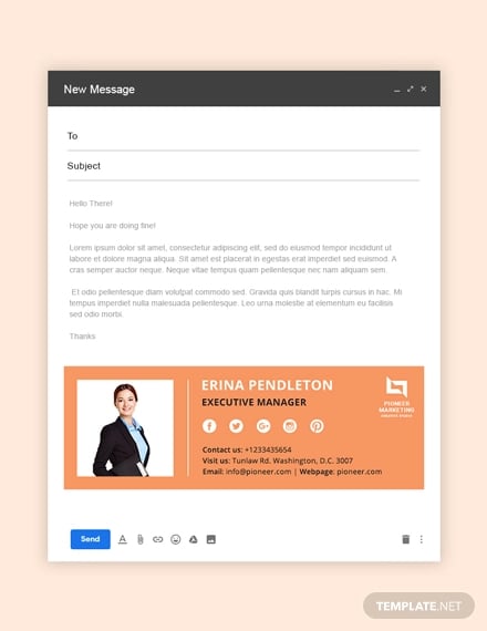 marketing agency email signature template