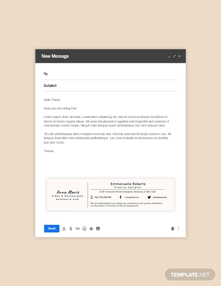 minimal business email signature template