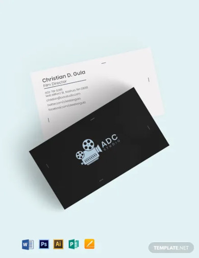 movie director business card template