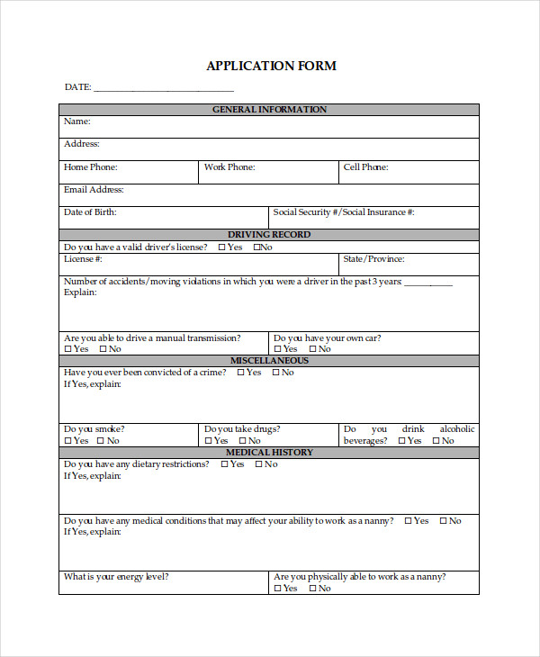 Things to Know About an Agency Application Form