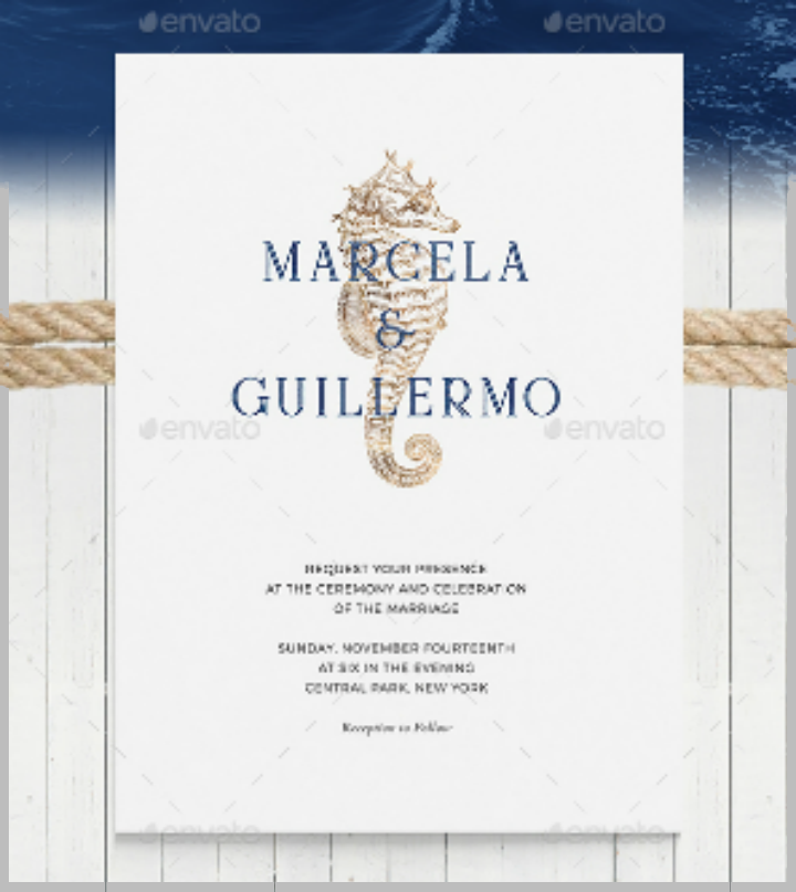 17+ Nautical Wedding Templates - PSD, AI