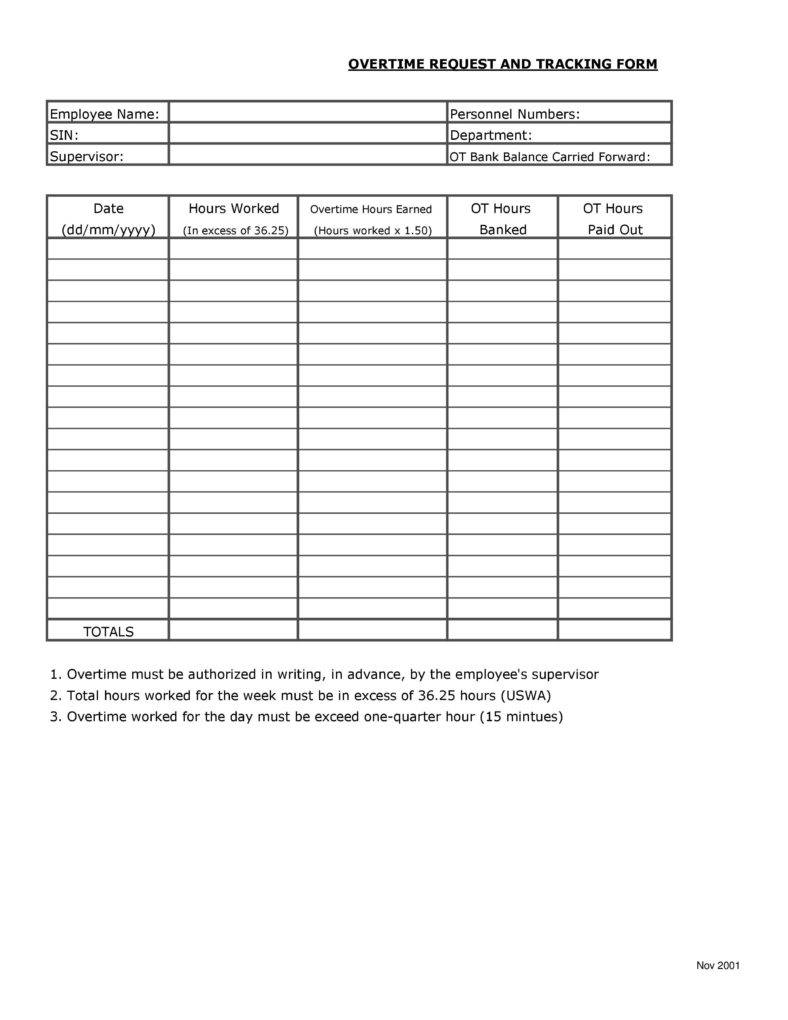 Overtime Request Tracking Form in XLS 788x1020