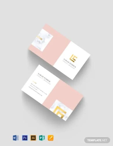 project manager business card template