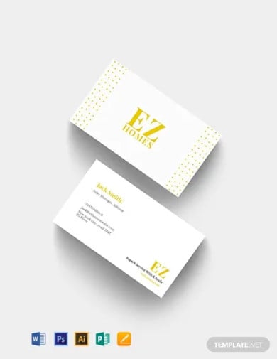 real estate sales manager business card template