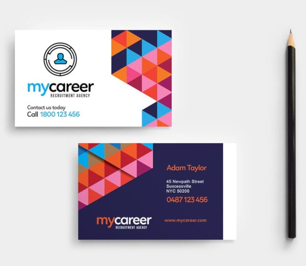 recruitment agency business card