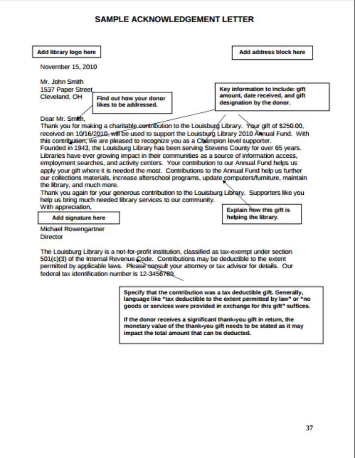 11+ Donor Acknowledgement Letter Templates - PDF, DOC