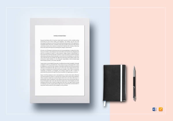 simple witness statement template