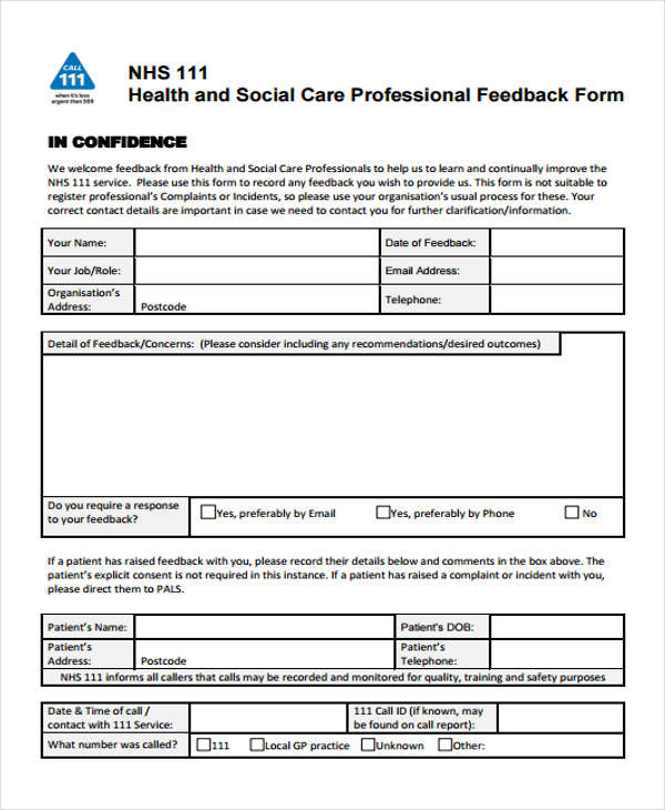 social care professional feedback form1
