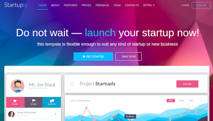 startuply responsive multi purpose landing page