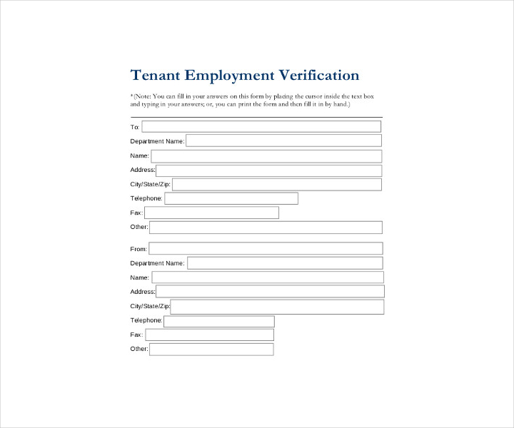 9+ Employment Verification Forms Free PDF, DOC Format Download Free