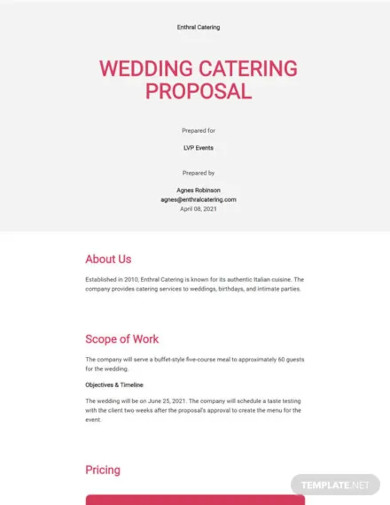 20 How To Write A Catering Proposal Free Word Pdf Format Download