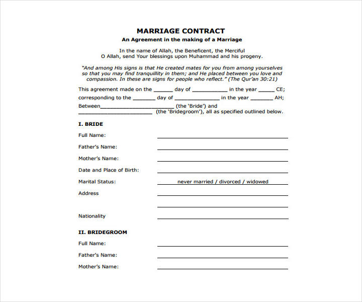 20+ Wedding Contract Templates - Pdf, Google Docs Format Download 