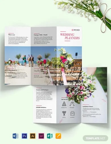 wedding planners tri fold brochure template