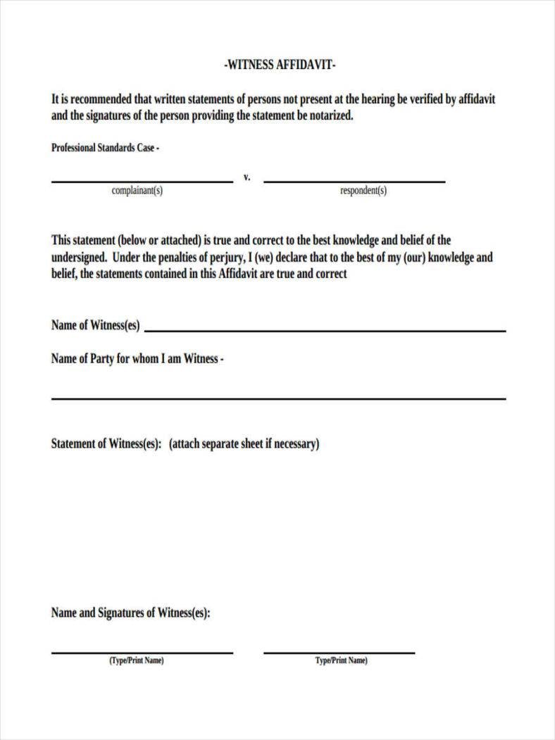 28+ Witness Statement Forms - Free PDF, DOC Format Download  Free