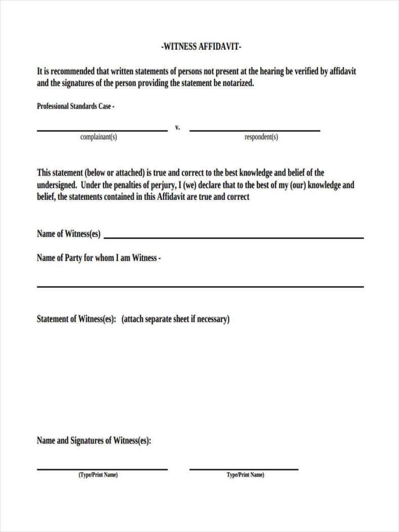 13-witness-statement-forms-free-pdf-doc-format-download