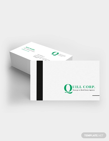 real estate agency business card