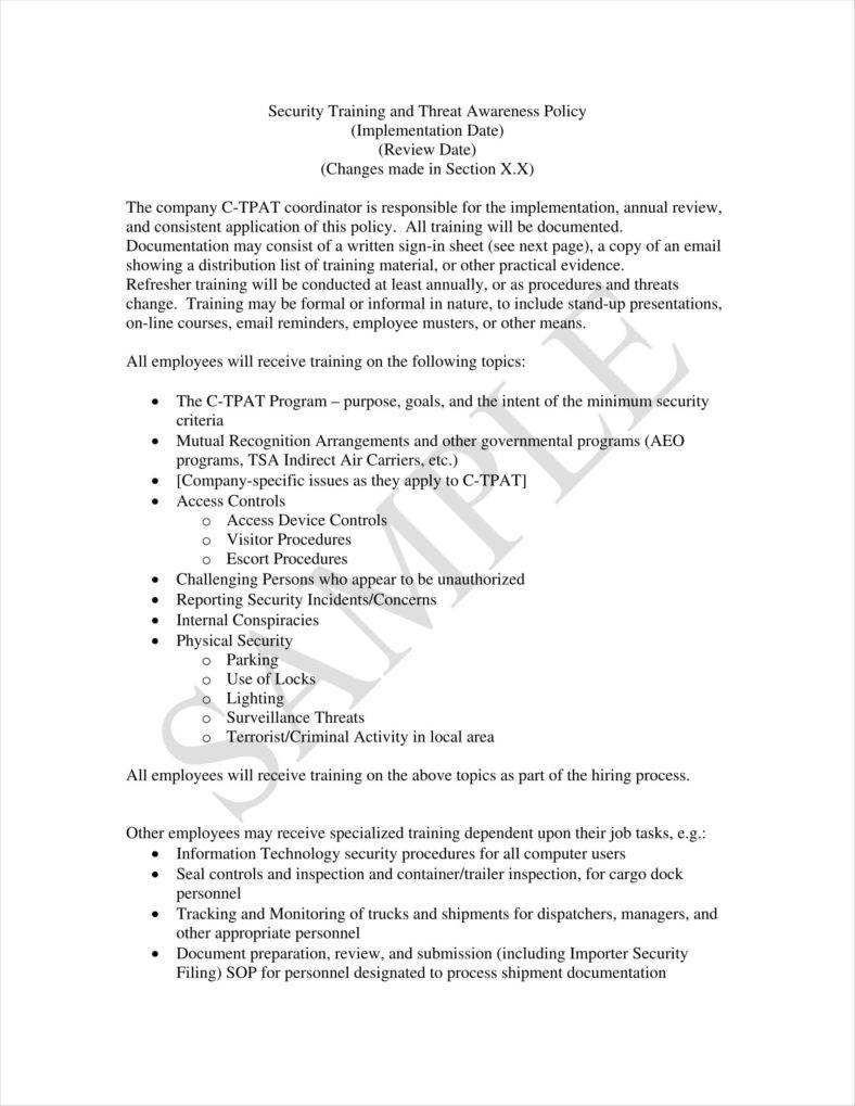 20+ Training Policy Templates Free PDF Format Download  Free In Training Documentation Template Word