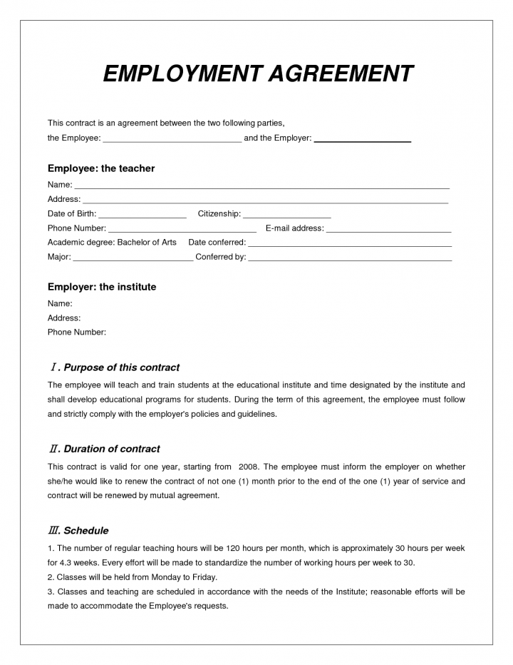 How to Write Effective Employment Agreements for a ...