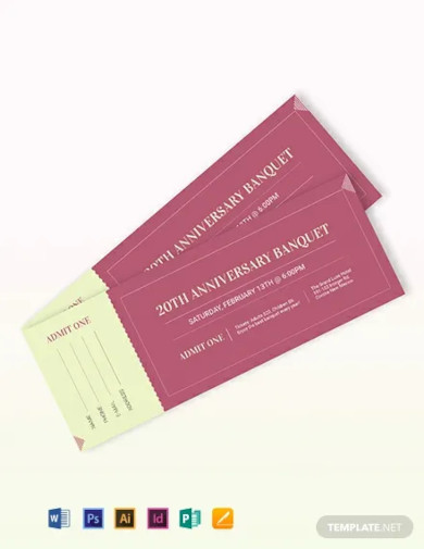 banquet ticket template