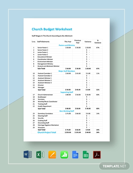 Printable Budget Worksheet - 23+ Word, Excel, PDF Documents Download ...