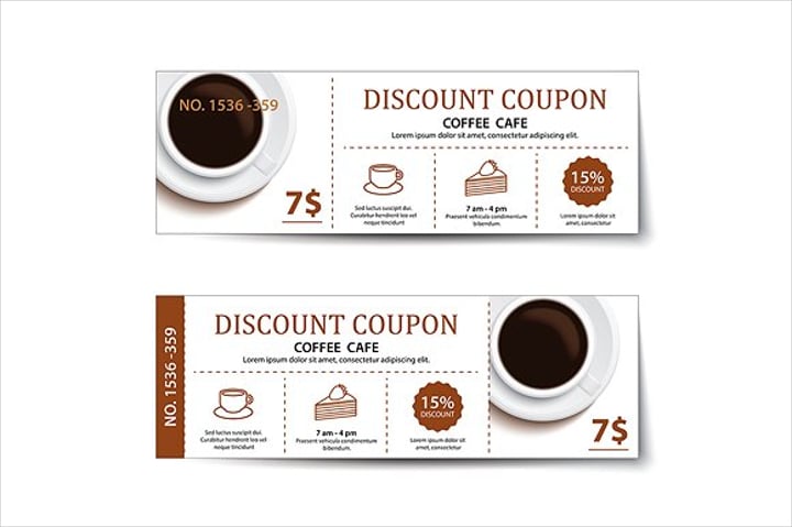 coffee discount coupon template
