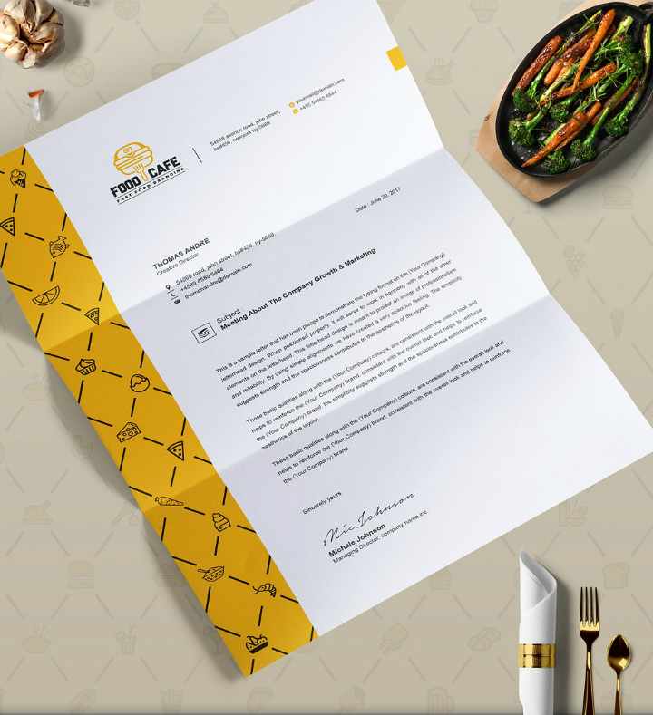 16+ Restaurant Letterhead Designs & Templates PSD, AI