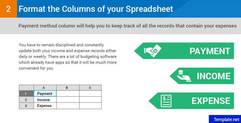 format spreadsheet columns 788x40