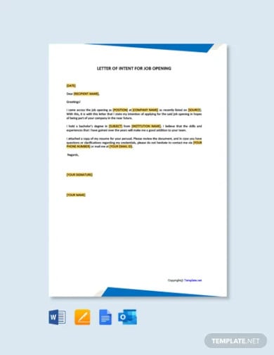 free-letter-of-intent-for-job-opening-template
