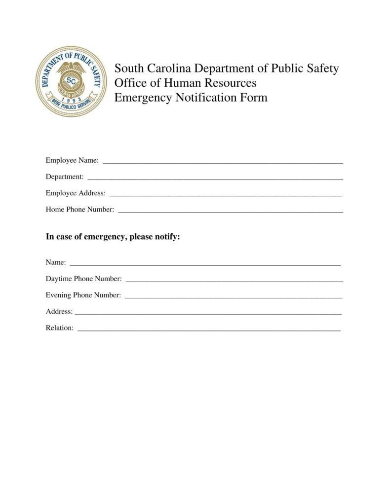 9 Employee Emergency Notification Forms And Templates Pdf Doc 2580