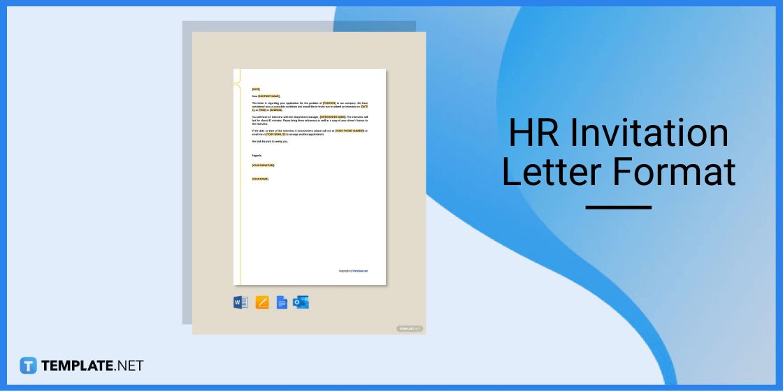 hr invitation letter format template