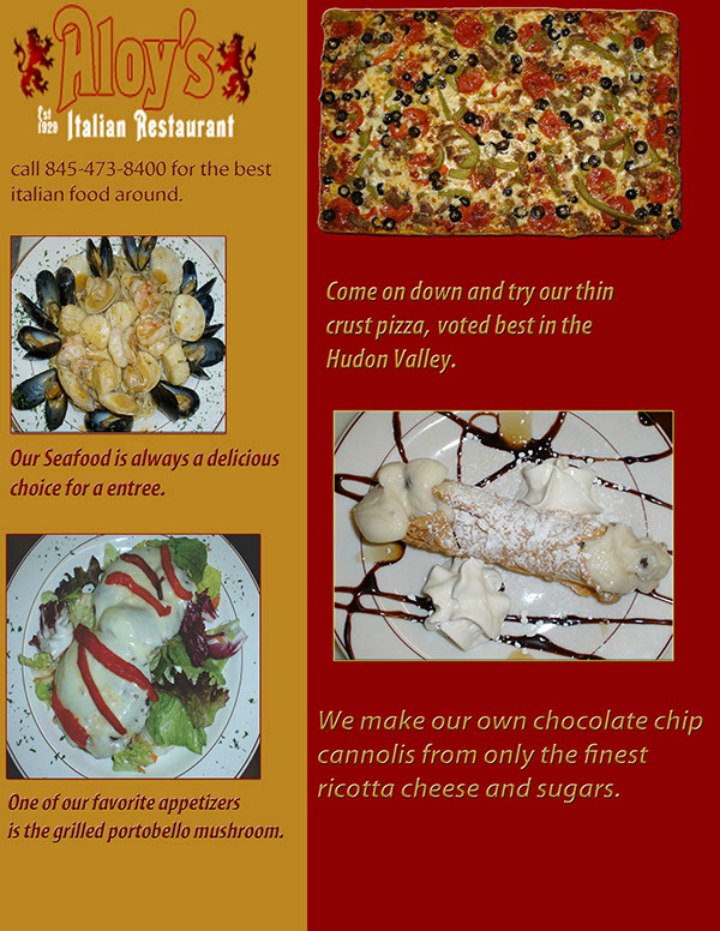 italian restaurant pamphlet template
