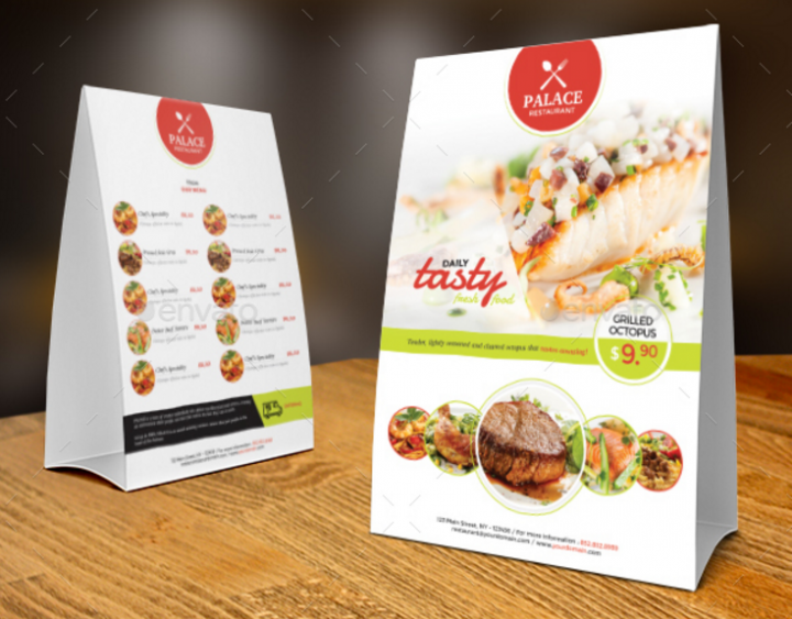 17+ Restaurant Tent Card Designs & Templates PSD, AI, InDesign, PDF, DOC