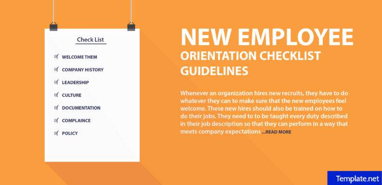 2+ New Employee Orientation Checklist Templates - Word | Free & Premium