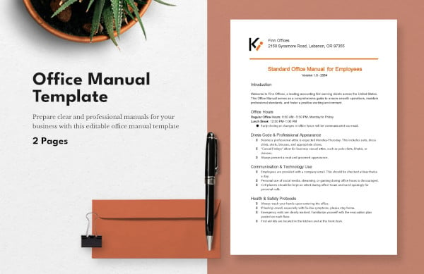 office manual template