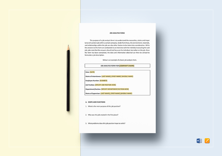 printable job analysis form