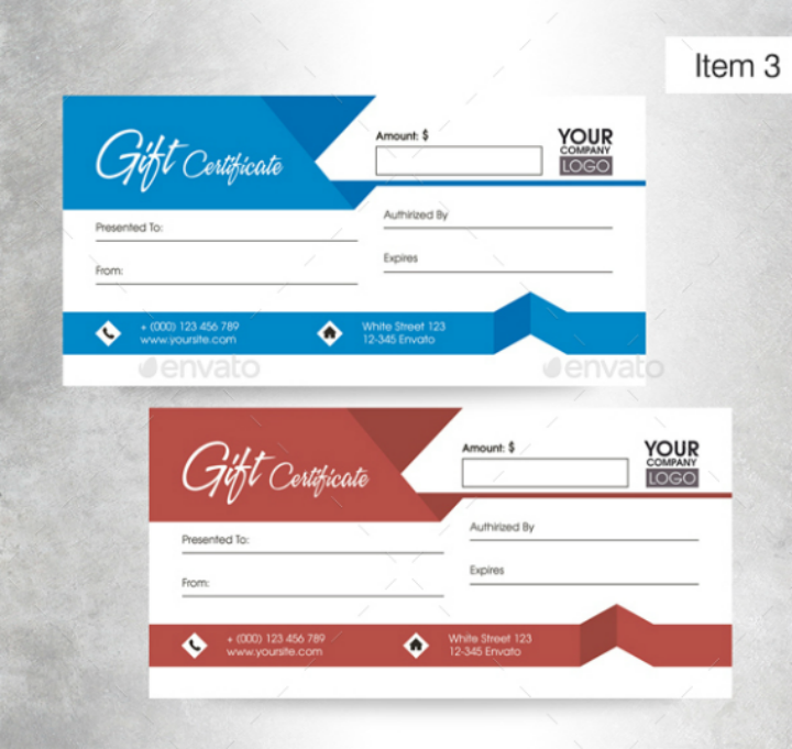 14+ Restaurant Gift Certificates