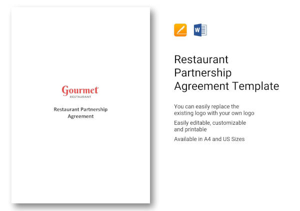 3+ Partnership Agreement Templates Cafe, Restaurant, and Bakery - Word ...