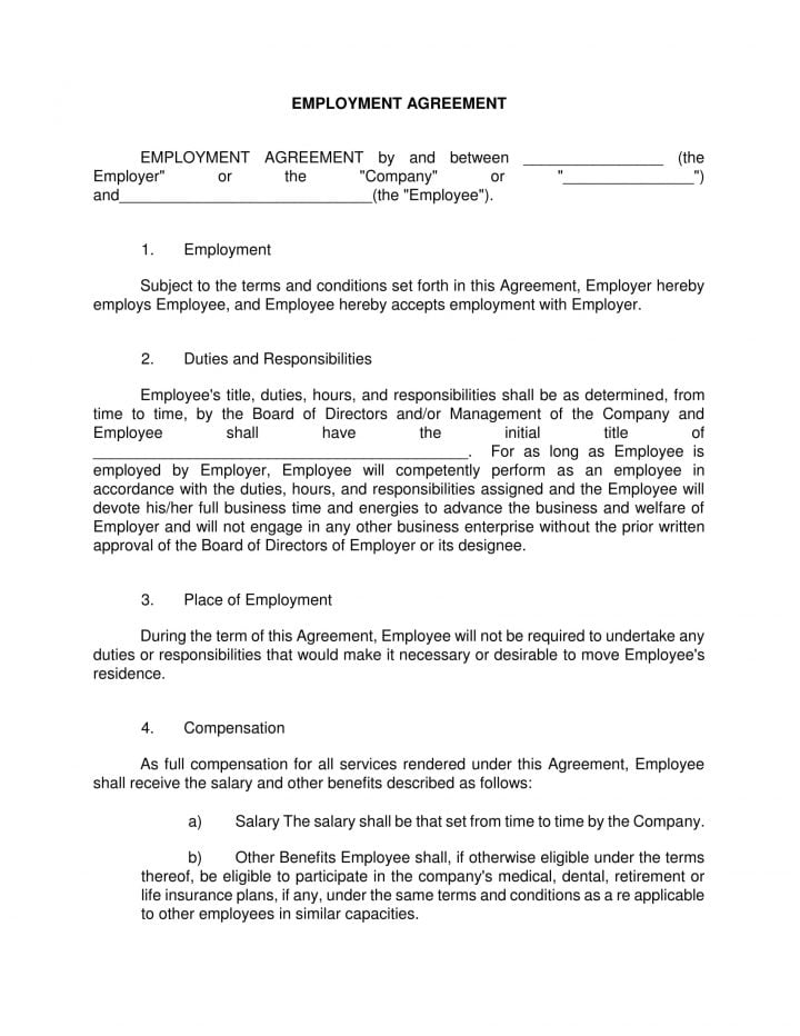 standard employment agreement 01 e1512610416360