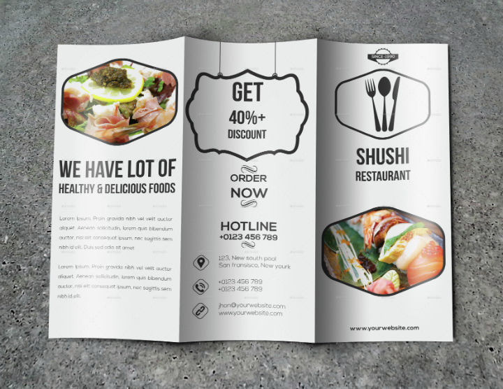 21+ Restaurant Trifold Brochure Designs & Templates PSD, AI, Word