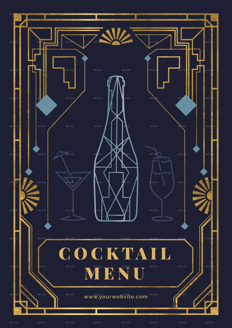 Art Deco Menu Designs 5+ Free Templates in PSD, AI, InDesign, PDF, MS