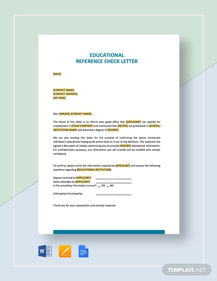 Reference Letter Example - 33+ Free Word, PDF DOcuments Download